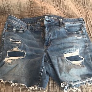 American Eagle denim distressed shorts